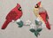 Cardinal Couple on a Branch Embroidered Patch Embroidered, Iron on Patch